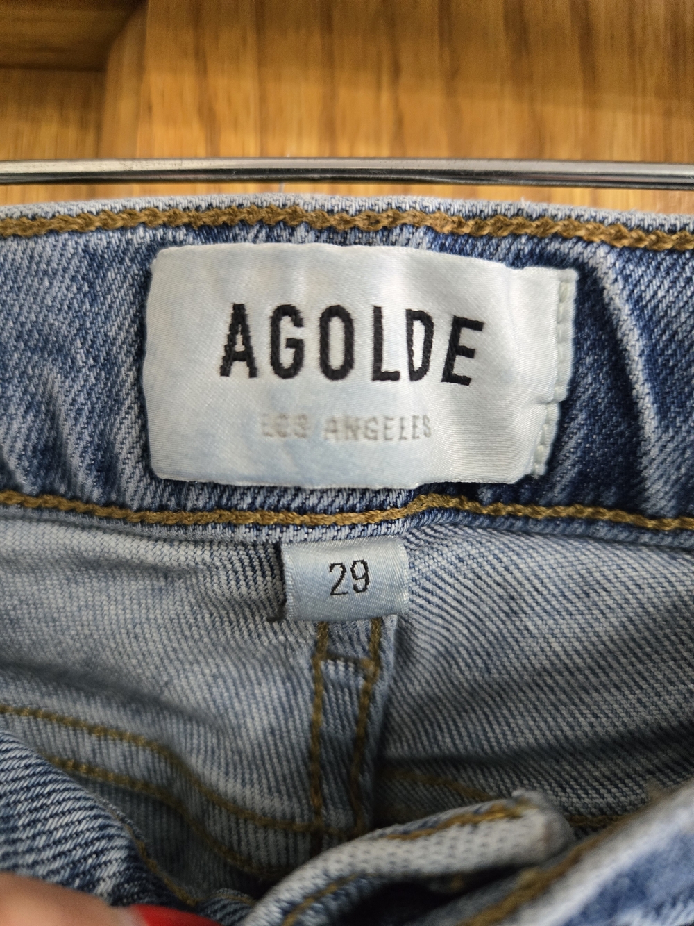 AGOLDE Women's Light Wash High Rise Straight Leg Jeans Size 29 - Picture 6 of 6